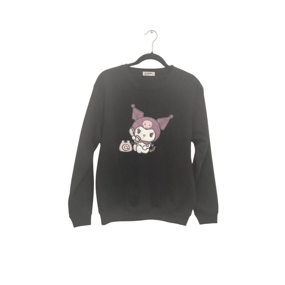 Kuromi Sweatshirt Crewneck Large Phone Hello Kitty Sanrio NWOT Genuine